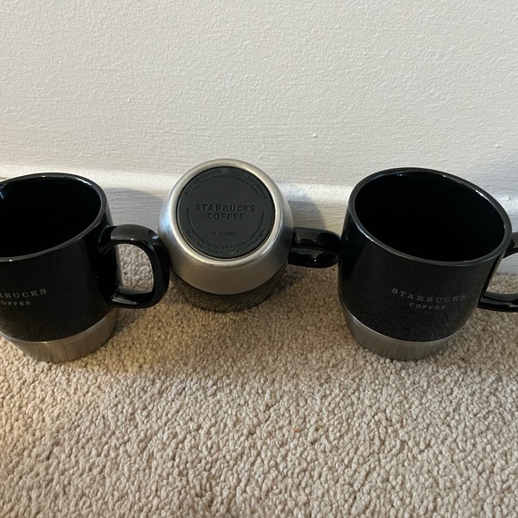 Set of 3 Starbucks black coffee mug 12oz good for christmas/ gift - Picture 5 of 5